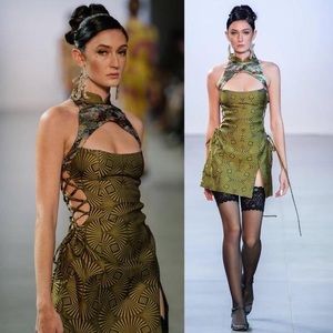 HALTER BROCADE QI PAO DRESS